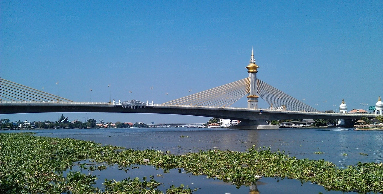 Мост через реку Чао Прайя на дороге Нонтхабури 1