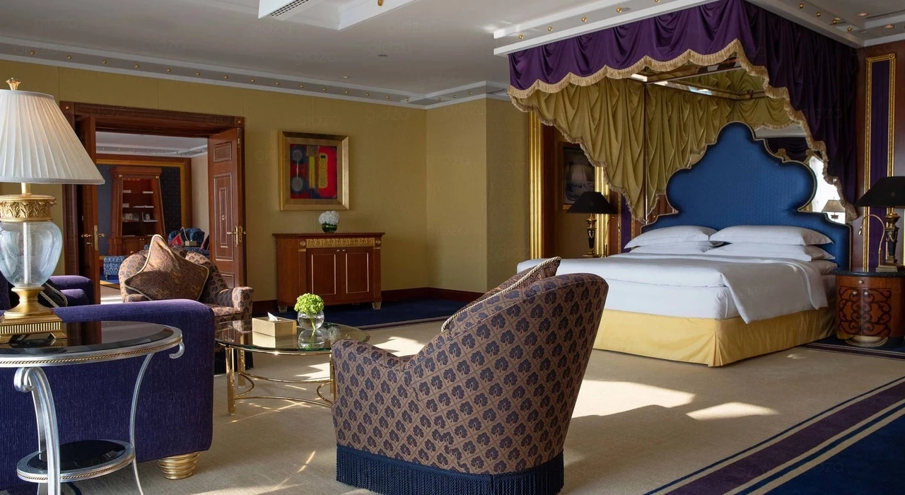 Спальная комнтата в президентском люксе отеля Бурдж Аль-Араб