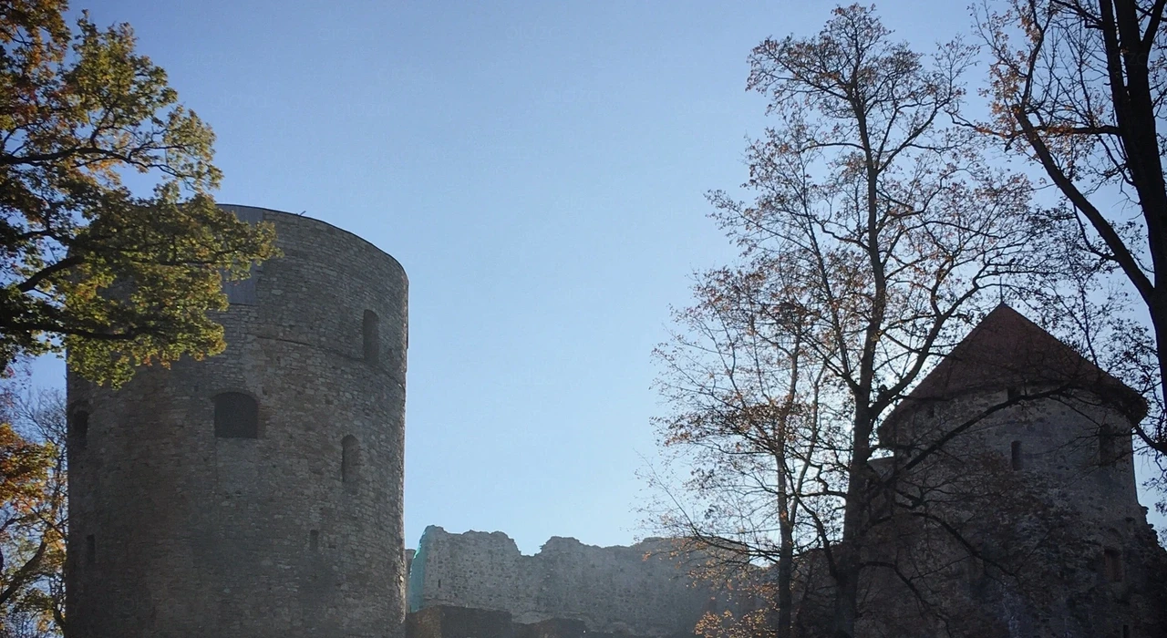 Cредневековый замок в Цесисе в Латвии