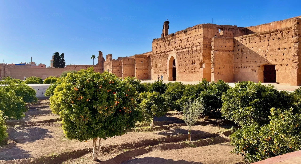 Апельсиновые сады во дворце Эль-Бади